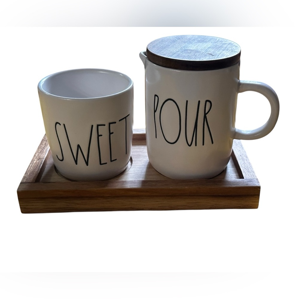 Rae Dunn White Ceramic sweet and pour tea set